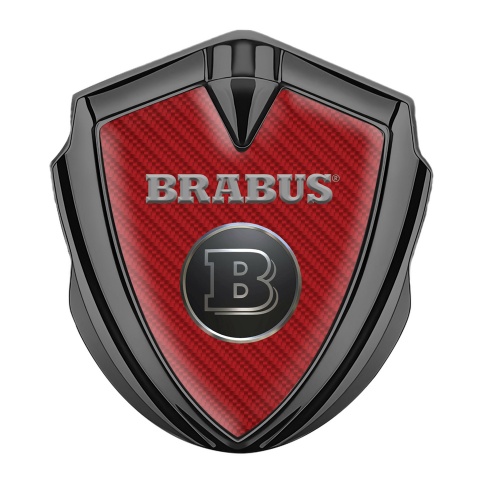 Mercedes Brabus Bodyside Badge Self Adhesive Graphite Red Carbon Edition