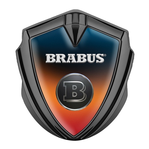 Mercedes Brabus Trunk Emblem Badge Graphite Colorful Shield Design