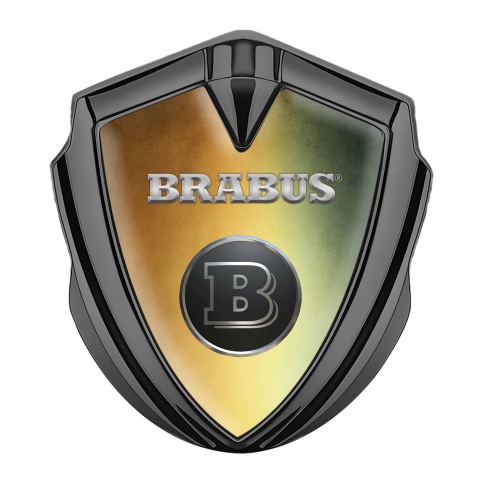 Mercedes Brabus Bodyside Emblem Graphite Colorful Background Design