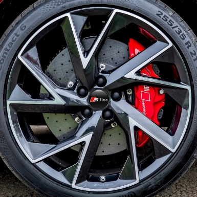 Audi S-line Domed Stickers Wheel Center Cap Classic