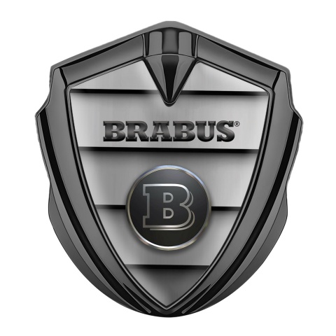 Mercedes Brabus Trunk Emblem Badge Graphite Metal Grill Edition