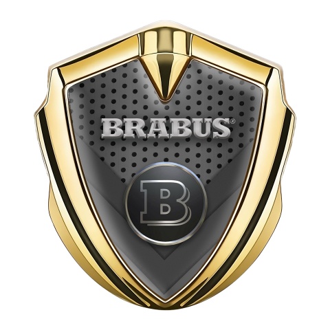 Mercedes Brabus Bodyside Badge Self Adhesive Gold Mesh Design