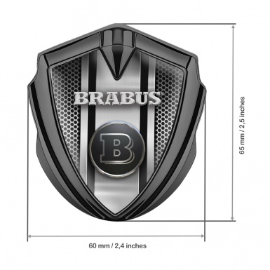 Mercedes Brabus 3D Car Metal Emblem Graphite Front Grill Design