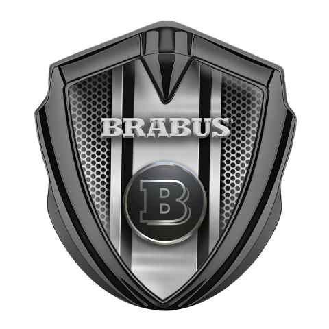Mercedes Brabus 3D Car Metal Emblem Graphite Front Grill Design