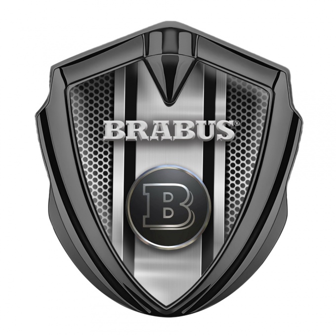 Mercedes Brabus 3D Car Metal Emblem Graphite Front Grill Design