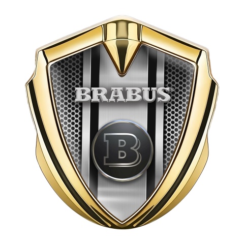 Mercedes Brabus 3D Car Metal Emblem Gold Front Grill Design