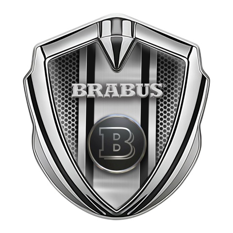 Mercedes Brabus 3D Car Metal Emblem Silver Front Grill Design