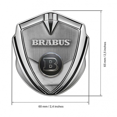 Mercedes Brabus Trunk Emblem Badge Silver Metallic Cover Design