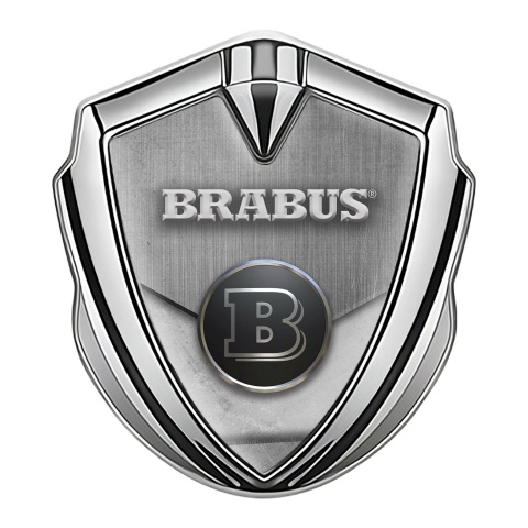 Powered By Brabus Complete Spec Metal Silver Rectangle Emblem Badge Logo  Sticker for Fender Bumper Rear Booth Trunk, Auto Accessories on Carousell