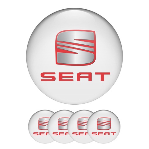 Seat Center Hub Dome Stickers Black White Model 3D logo 