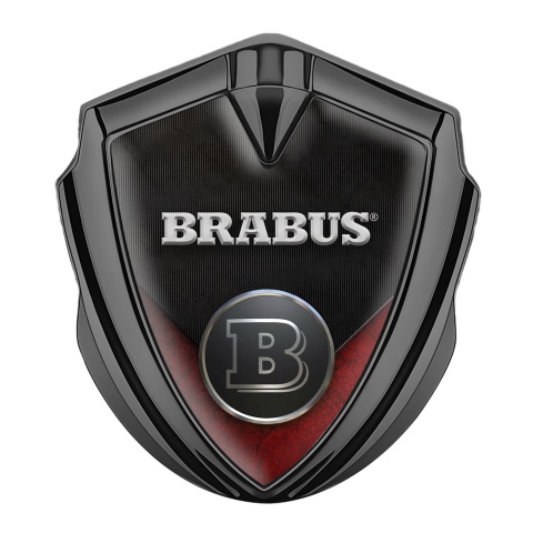 Mercedes Brabus Bodyside Badge Self Adhesive Graphite Red Scratched Edition