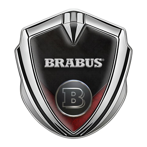 Mercedes Brabus Bodyside Badge Self Adhesive Silver Red Scratched Edition