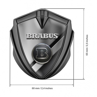 Mercedes Brabus Trunk Emblem Badge Graphite Modern Lines Edition