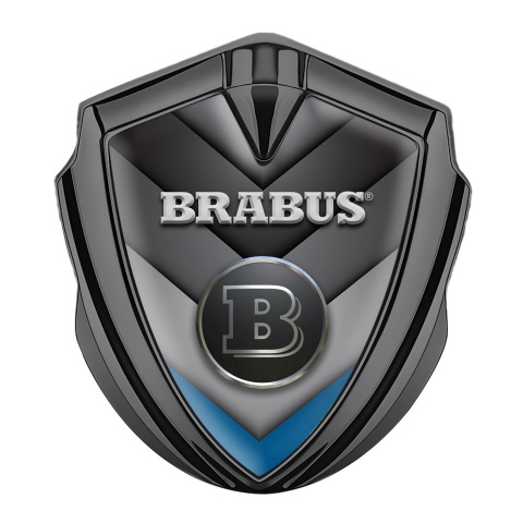 Mercedes Brabus Self Adhesive Bodyside Emblem Graphite Blue Chromed Design