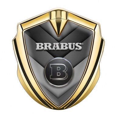 Mercedes Brabus Bodyside Emblem Gold Multicolor Grey Edition