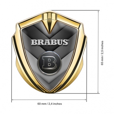 Mercedes Brabus Bodyside Emblem Gold Multicolor Grey Edition