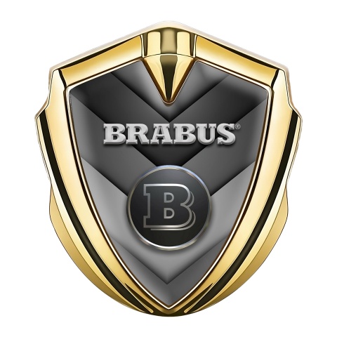 Mercedes Brabus Bodyside Emblem Gold Multicolor Grey Edition