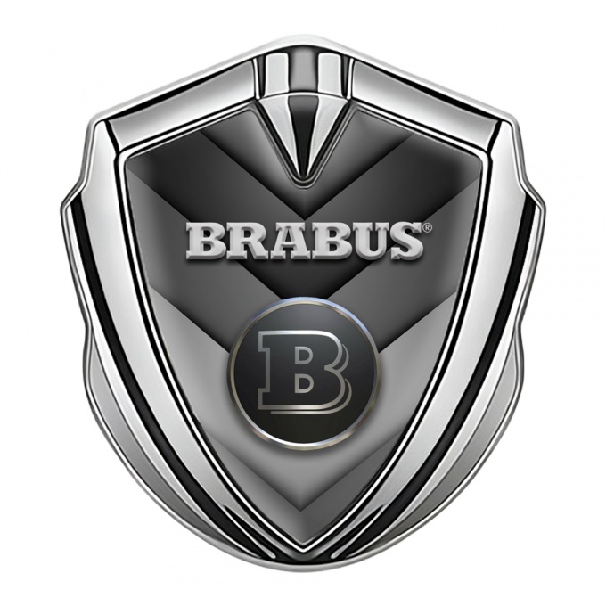 Mercedes Brabus Bodyside Emblem Silver Multicolor Grey Edition 