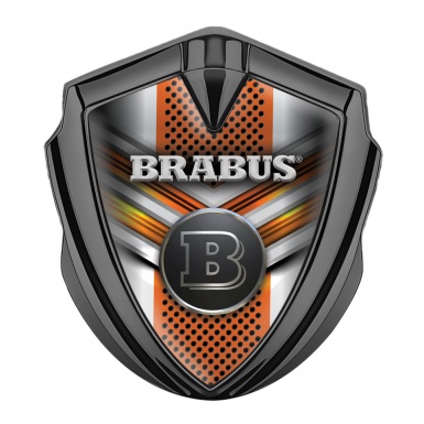 Mercedes Brabus Trunk Emblem Badge Graphite Multicolor Design