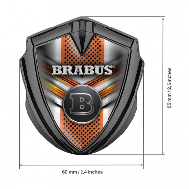 Mercedes Brabus Trunk Emblem Badge Graphite Multicolor Design