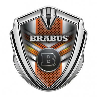 Mercedes Brabus Trunk Emblem Badge Silver Multicolor Design