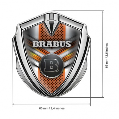 Mercedes Brabus Trunk Emblem Badge Silver Multicolor Design