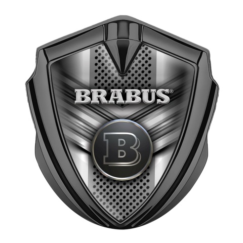 Mercedes Brabus Self Adhesive Bodyside Emblem Graphite Chromed Logo