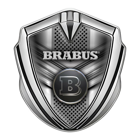 Mercedes Brabus Self Adhesive Bodyside Emblem Silver Chromed Logo