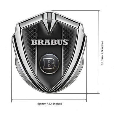 Mercedes Brabus Bodyside Emblem Silver Dark Grey Grill Edition