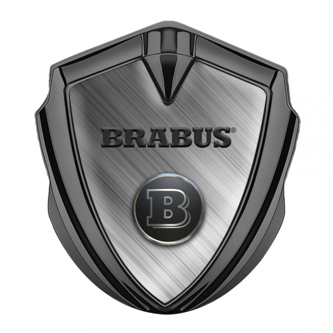 Mercedes Brabus Self Adhesive Bodyside Emblem Graphite Brushed Metal