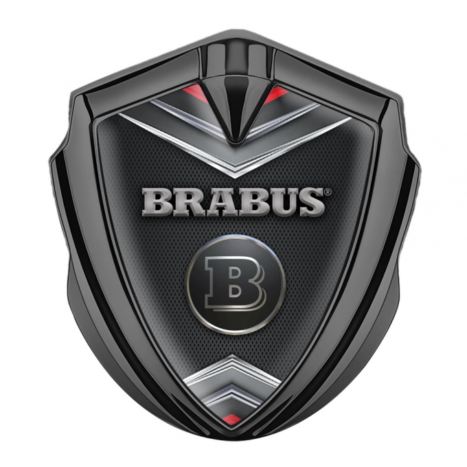 Mercedes Brabus Metal Emblem Self Adhesive Graphite Dark Mesh Design