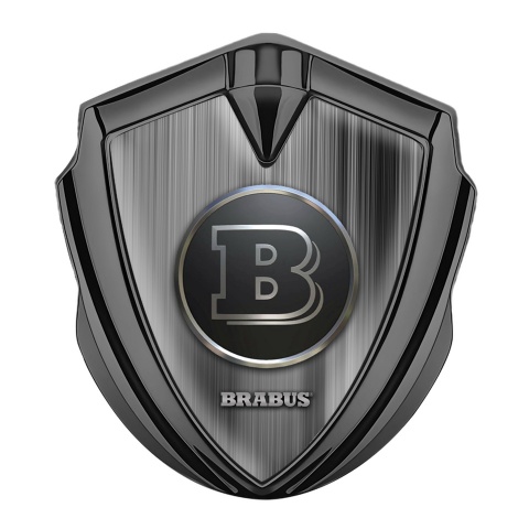 Mercedes Brabus Bodyside Emblem Graphite Brushed Chromed Logo