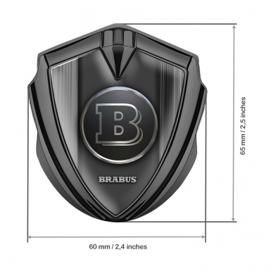 Mercedes Brabus Bodyside Badge Self Adhesive Graphite Gradient Effect