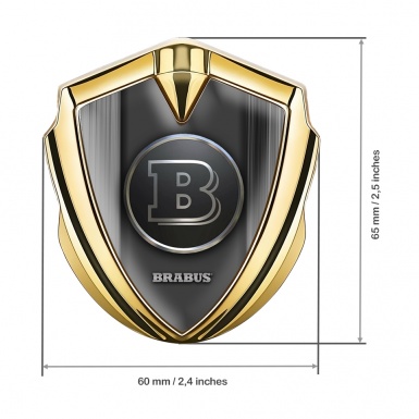 Mercedes Brabus Bodyside Badge Self Adhesive Gold Gradient Effect