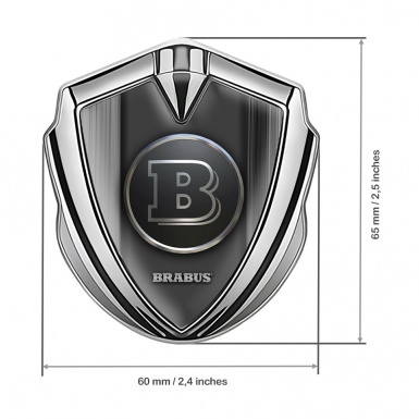 Mercedes Brabus Bodyside Badge Self Adhesive Silver Gradient Effect