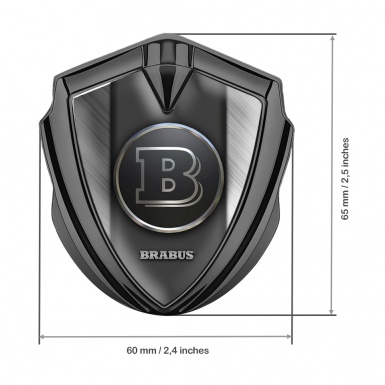 Mercedes Brabus Tuning Emblem Self Adhesive Brushed Metal