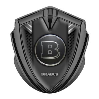 Mercedes Brabus Fender Emblem Badge Graphite Metallic Mesh Edition