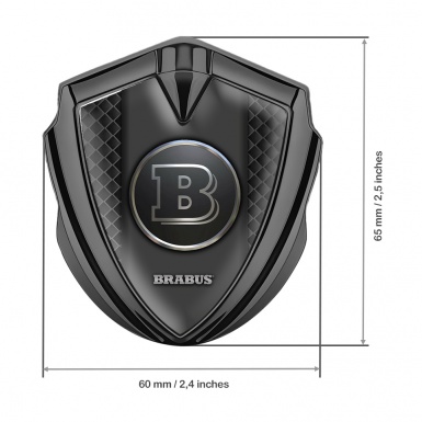 Mercedes Brabus Trunk Emblem Badge Graphite Waffle Chromed Design