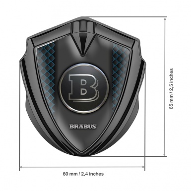 Mercedes Brabus Trunk Metal Emblem Graphite Blue Grid Edition