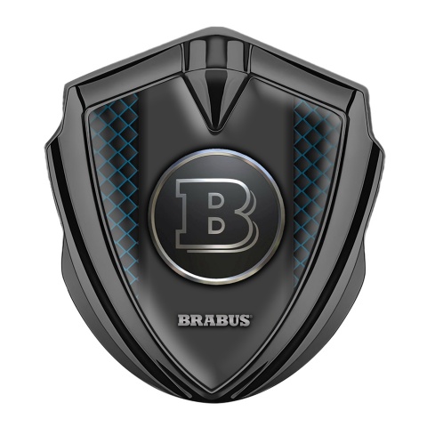 Mercedes Brabus Trunk Metal Emblem Graphite Blue Grid Edition