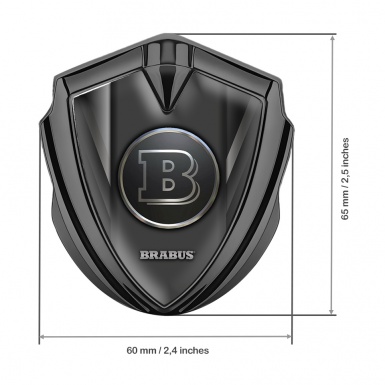 Mercedes Brabus Tuning Emblem Self Adhesive Graphite Grey Pattern Design