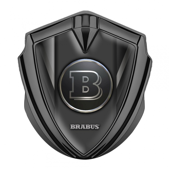 Mercedes Brabus Tuning Emblem Self Adhesive Graphite Grey Pattern Design