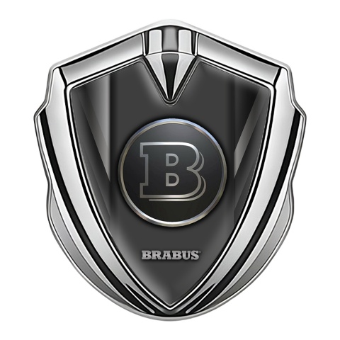 Mercedes Brabus Tuning Emblem Self Adhesive Silver Grey Pattern Design