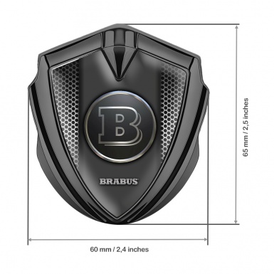 Mercedes Brabus Fender Emblem Badge Graphite Grey Dots Design