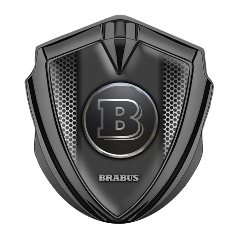 Mercedes Brabus Fender Emblem Badge Graphite Grey Dots Design