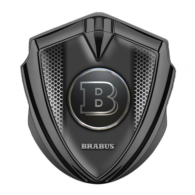 Mercedes Brabus 3D Car Metal Emblem Silver Copper Color Dots, Metal Emblems, Accessories