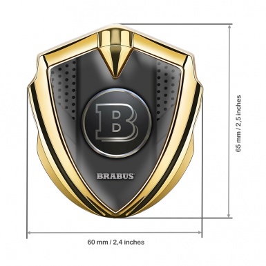 Mercedes Brabus Bodyside Emblem Gold Grey Mesh Edition