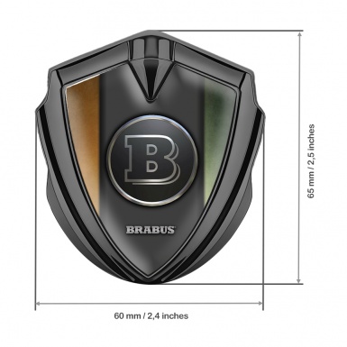 Mercedes Brabus Bodyside Badge Self Adhesive Graphite Multicolor