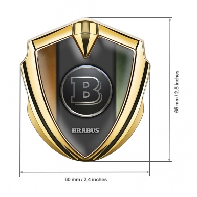 Mercedes Brabus Bodyside Badge Self Adhesive Gold Multicolor