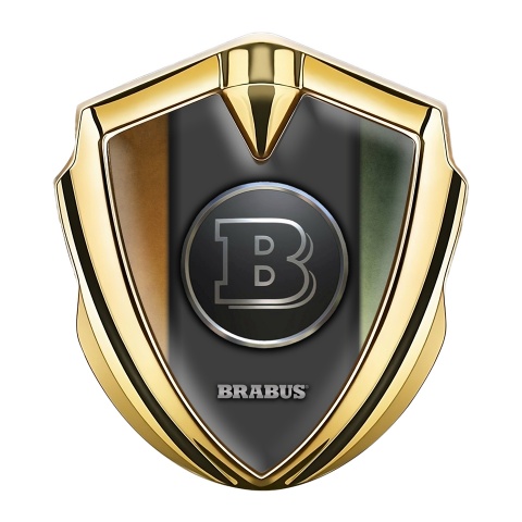Mercedes Brabus Bodyside Badge Self Adhesive Gold Multicolor
